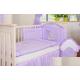 Conjunto de cama bebé  5 elementos urso estrela lilas